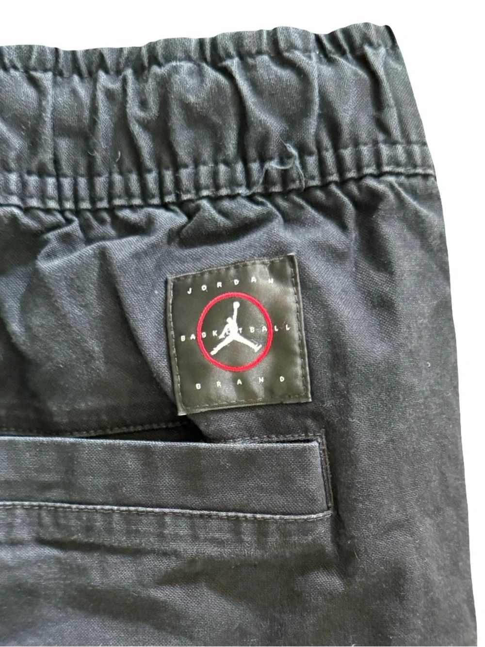Vintage Jordan Black Woven Basketball Shorts Mens XL Jumpman Y2K 8’’ inseam